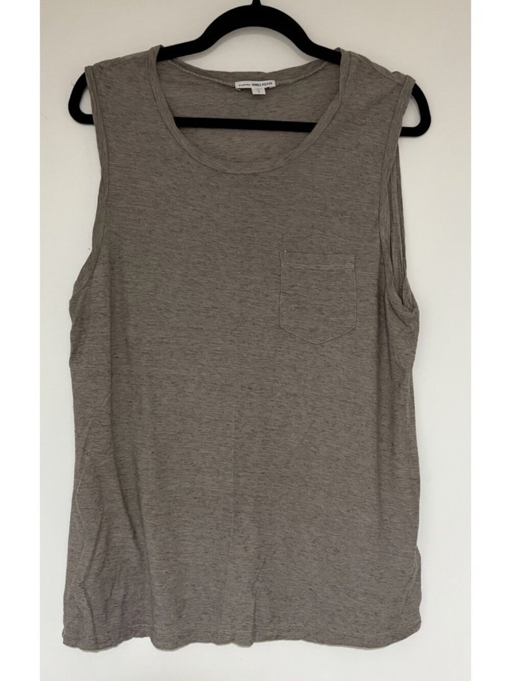 Standard James Perse Men’s Cotton Muscle Tank Top Tan Gray Sz 2 Medium
